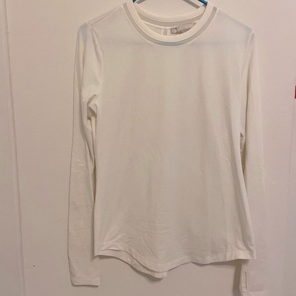 Athleta White Longsleeve Top - Picture 2 of 4